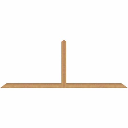 Ekena Millwork Portland Smooth Timber Gable Bracket, Western Red Cedar, 96"W x 36"H x 3 1/2"D x 3 1/2"F, 9/12 Pitch GBW096X36X0404POR00SWR